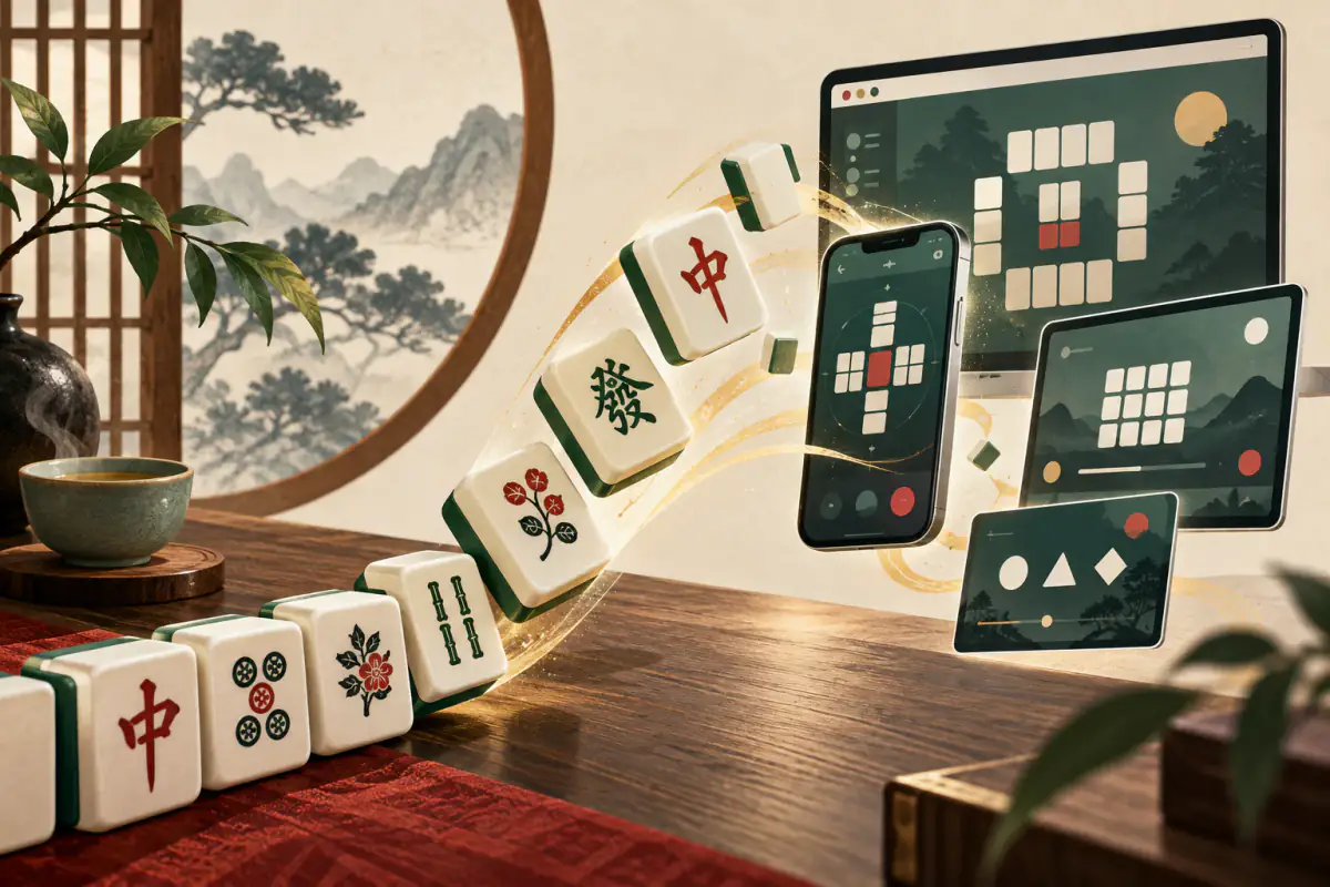 Ilustrasi untuk Platform Mahjong Online yang Populer Dimainkan Saat Ini