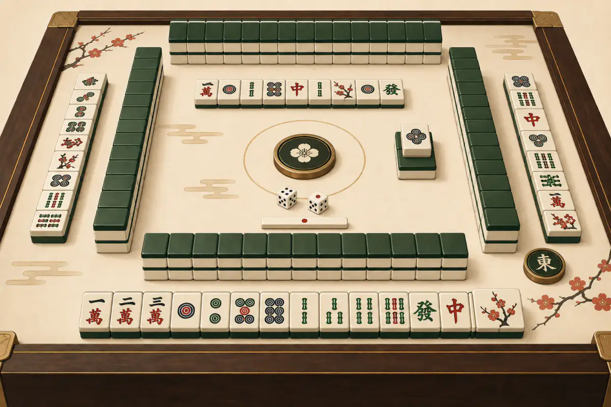 Ilustrasi untuk Aturan Dasar Riichi Mahjong yang Wajib Diketahui