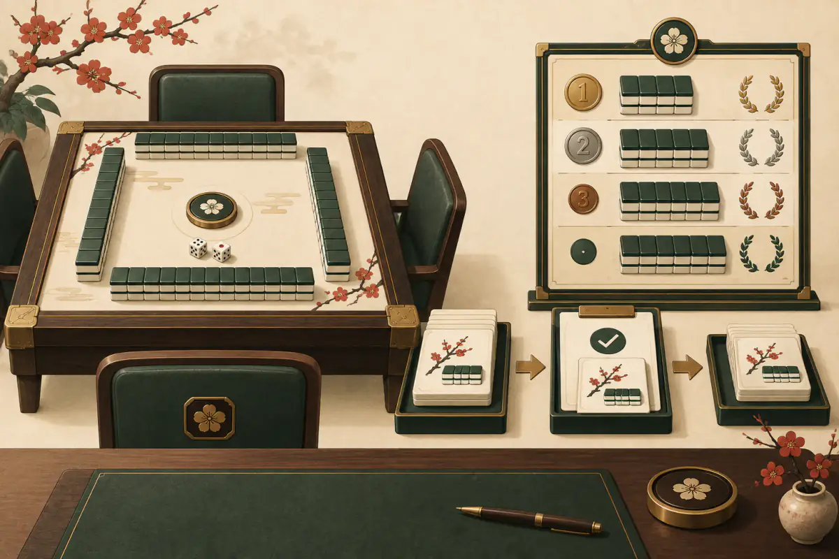 Ilustrasi untuk Cara Membuat dan Mengelola Liga Mahjong Online dengan Mudah