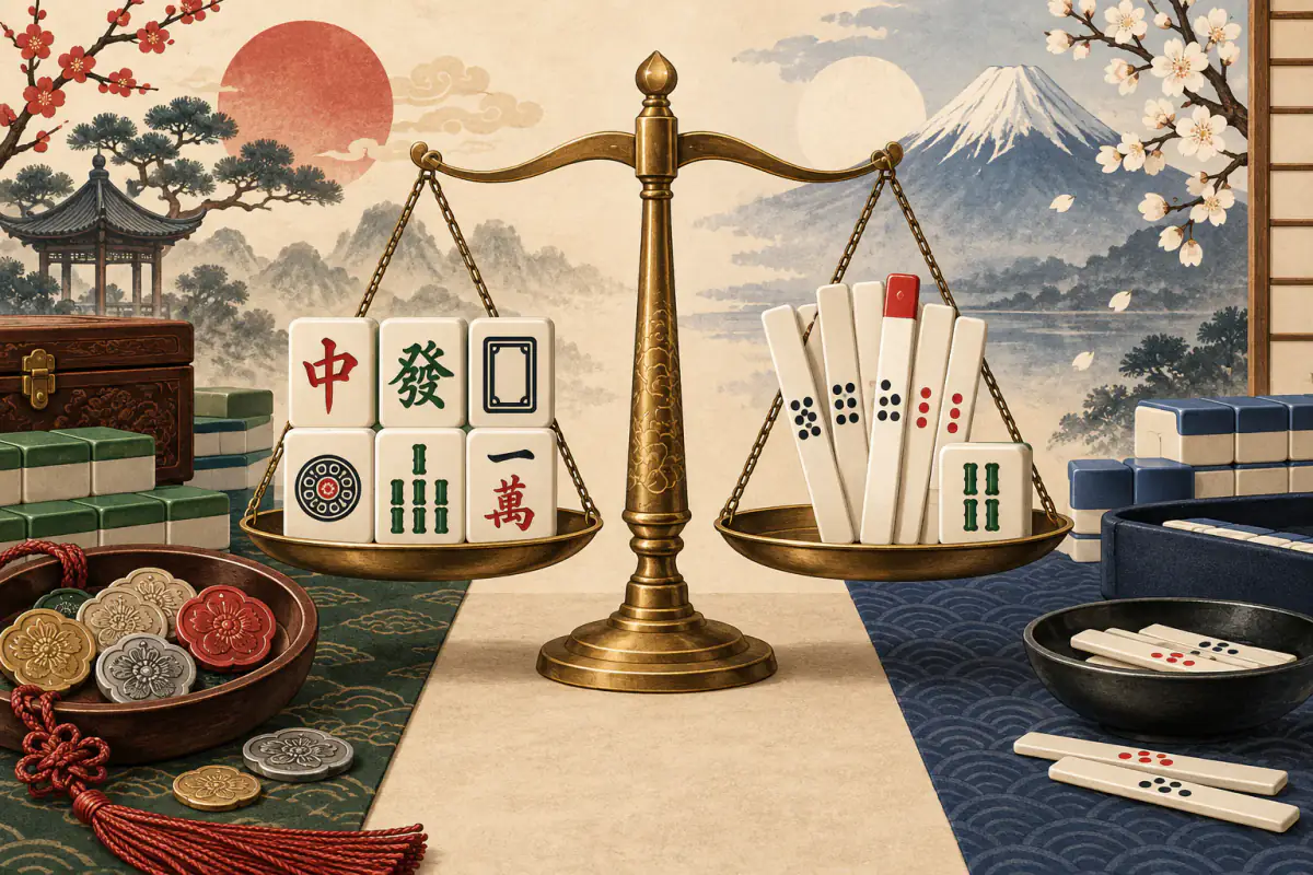 Ilustrasi untuk Chinese Official vs Riichi: Perbandingan Sistem Skor