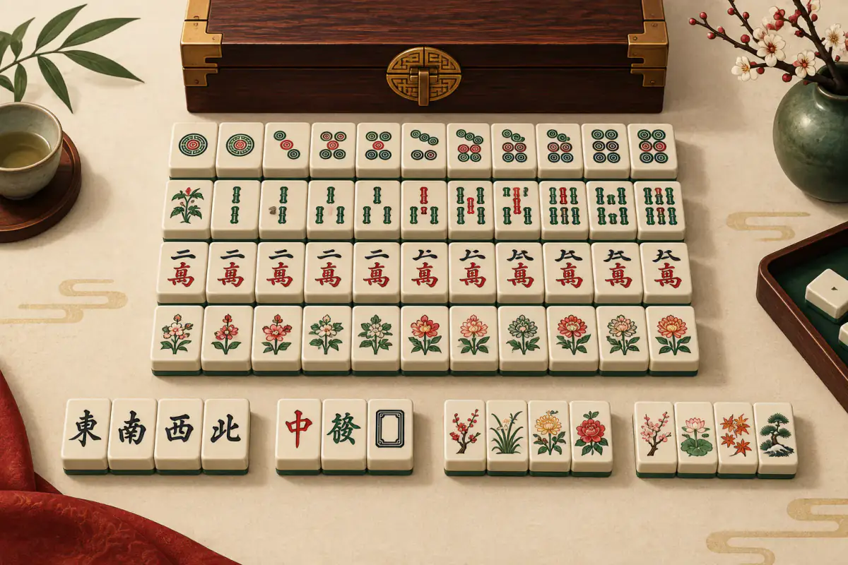 Ilustrasi untuk Ada Berapa Ubin dalam Satu Set Mahjong?