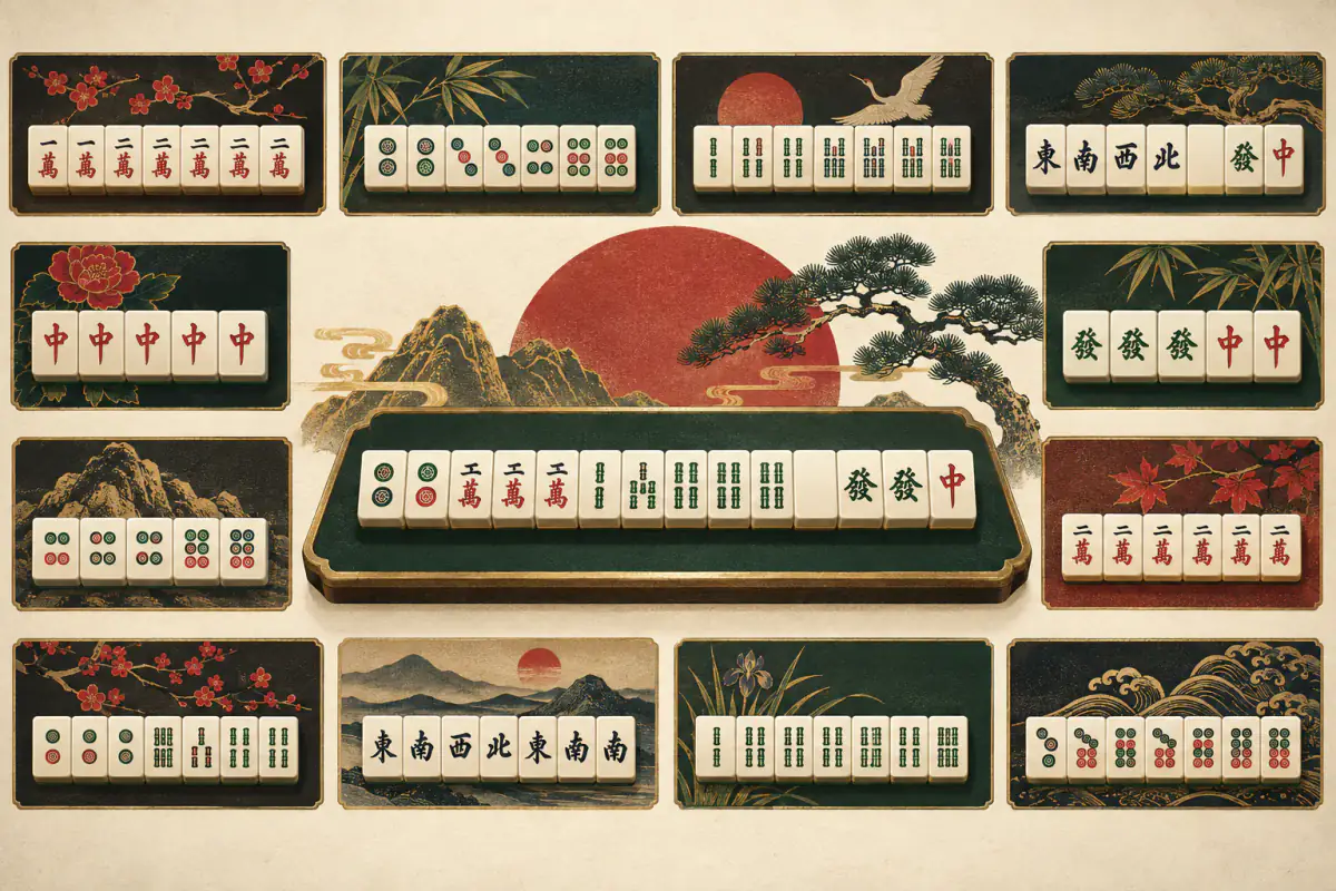 Ilustrasi untuk 10 Pola Fan Chinese Official Mahjong yang Paling Sering Muncul
