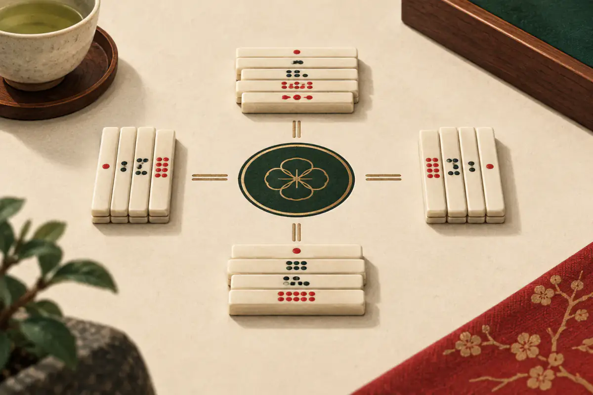 Ilustrasi untuk Cara Kerja Stik Skor (Score Sticks) Mahjong