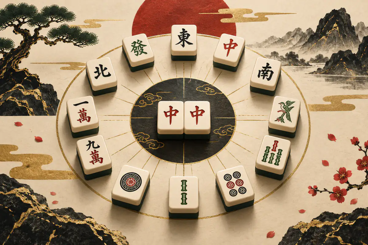 Ilustrasi untuk Yakuman Kokushi Musou: Tangan Tiga Belas Harta Karun